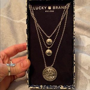 Lucky Brand Silver Layered Necklace